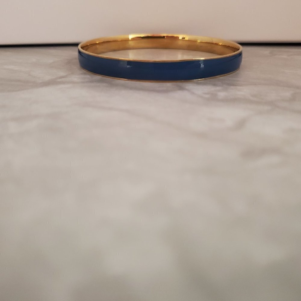 💙 Vintage Y2k 00s 2000's J. Crew Blue Bangle 💙 - Picture 3 of 15